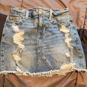 Hollister denim jean skirt
